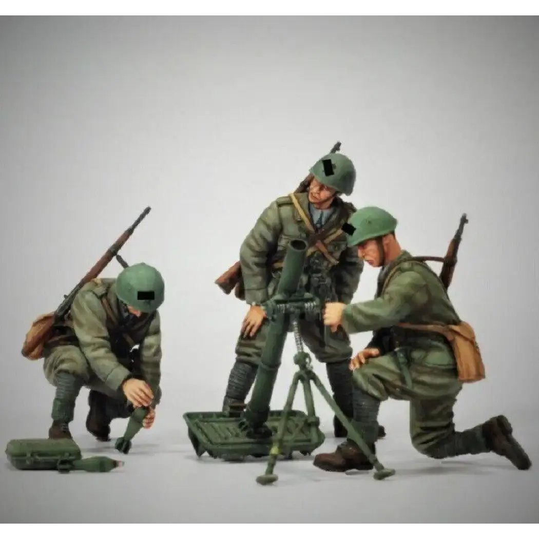 1/35 3pcs Resin Model Kit Italian Soldier Artillery WW2 Unpainted