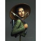 1/12 BUST Resin Model Kit Beautiful Girl Guerrilla Vietnam War Unpainted