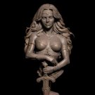 1/10 BUST Resin Model Kit Amazon Beautiful Girl Queen Warrior Unpainted