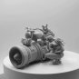 1/24 Resin Steampunk Model Kit Futuristic Beautiful Girl Turbo Moto Unpainted