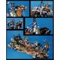 1/32 Model Kit Napoleonic Wars 1 gun 3 soldiers 6 horses & base A-1458 Unpainted