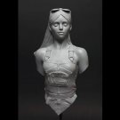 1/10 BUST 75mm Resin Model Kit Modern Beautiful Girl Mechanic Unpainted