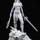 1/24 75mm Resin Model Kit Beautiful Girl Warrior Barbarian (with base) Unpainted