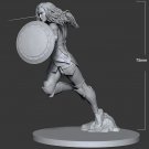 1/24 75mm 3D Print Superhero Model Kit Wonder Woman Beautiful Girl Unpainted