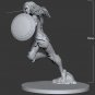 1/24 75mm 3D Print Superhero Model Kit Wonder Woman Beautiful Girl Unpainted