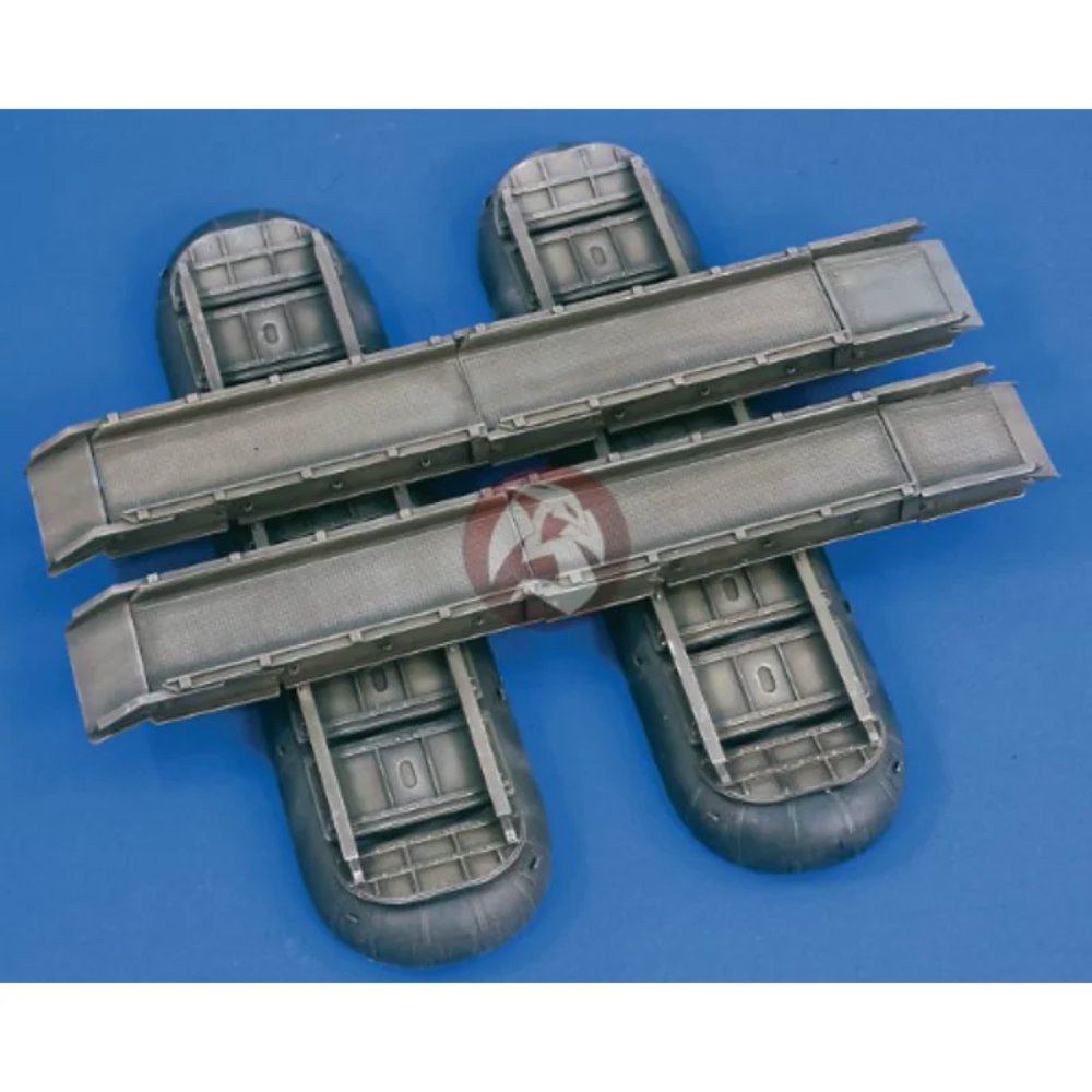 1/35 Resin Model Kit Inflatable Boat Pontoon Contains Two Kayaks Accessory Unpai