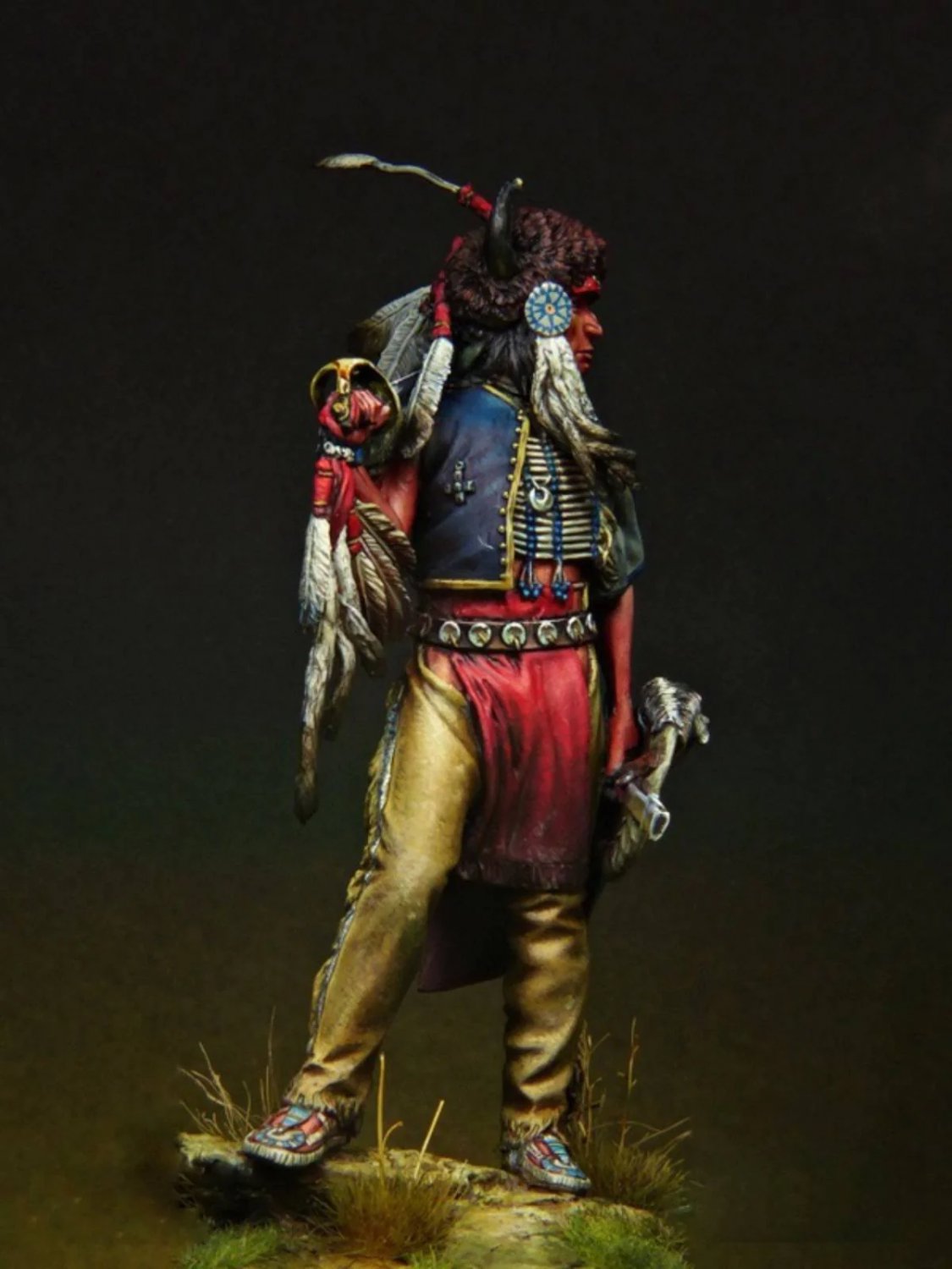 1/24 Resin Model Kit Native American Indian Sioux Warrior Unpainted