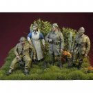 1/35 4pcs Resin Model Kit Belgian & British Soldiers Partisans WW2 Unpainted