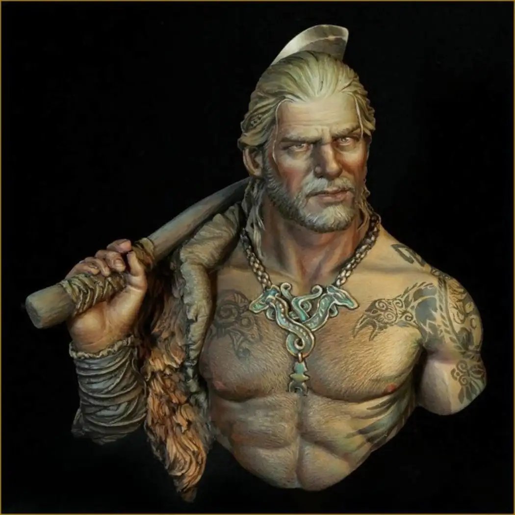 1/10 BUST Resin Model Kit Barbarian Viking Unpainted