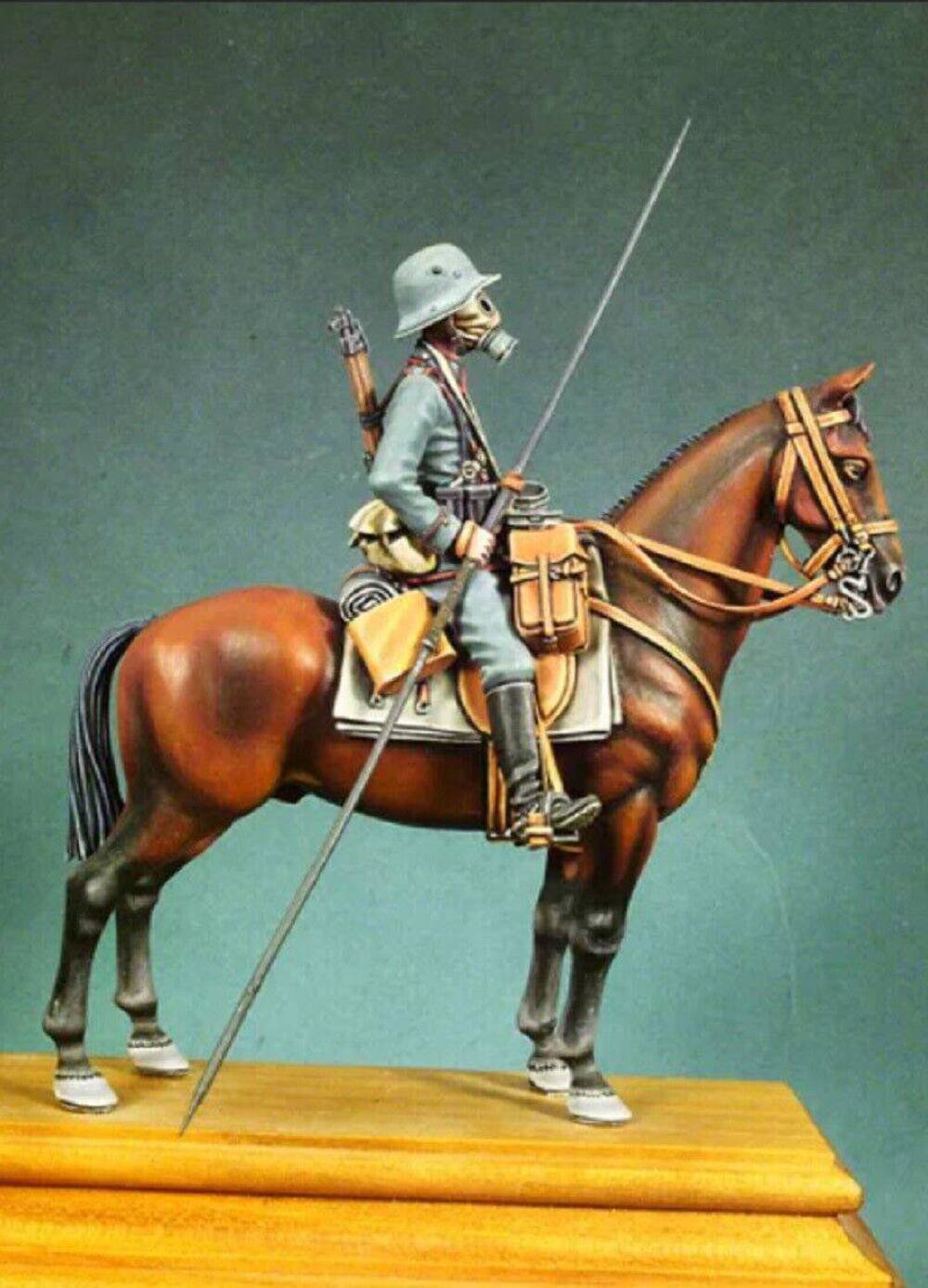 1/32 54mm Resin Model Kit German Soldier Cavalry WW1 Unpainted