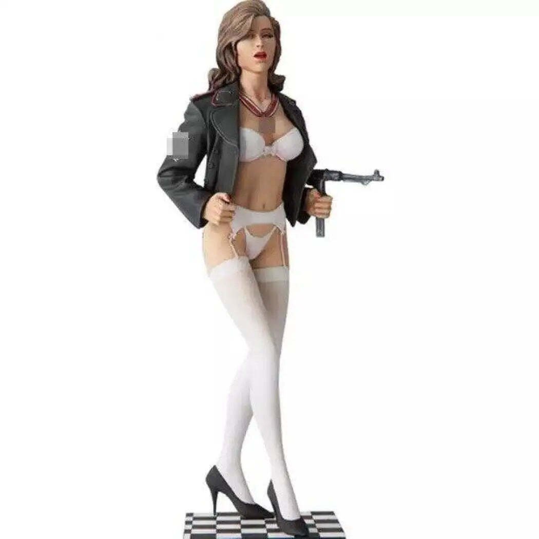 1/9 Resin Model Kit German Officer Beautiful Girl Pin Up Unpainted