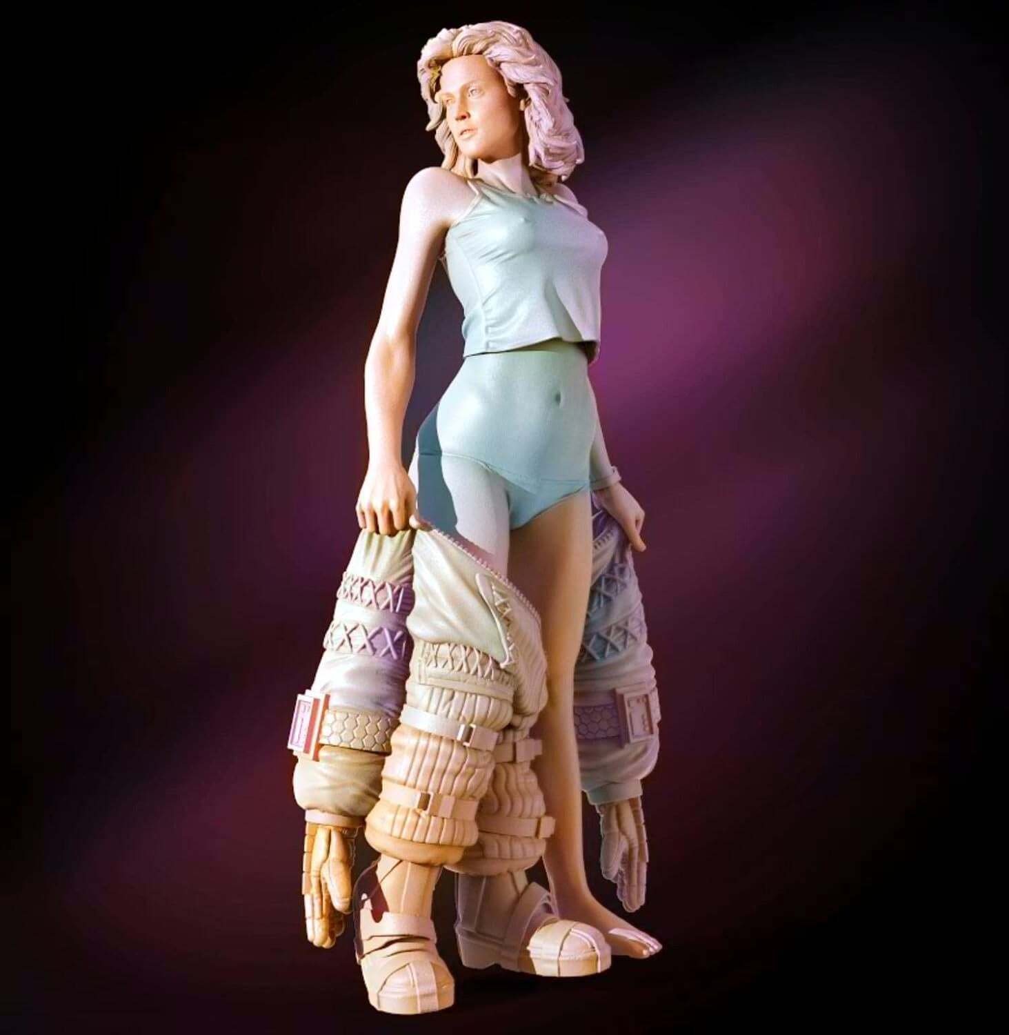 1/18 Resin Model Kit Alien Space Beautiful Girl Movie Unpainted