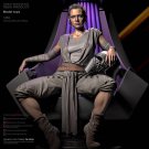 1/24 75mm Resin Model Kit Beautiful Girl Star Wars Rey TD-3328 Unpainted