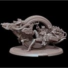 1/24 Resin Cyberpunk Model Kit Beautiful Girl Unicycle A-546 Unpainted