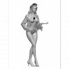 1/35 Resin Model Kit German Officer Beautiful Girl WW2 Fantasy Pin Up Unpainted