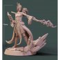 1/24 75mm 3D Print Model Kit Beautiful Girl Woman Sorceress Druid Unpainted