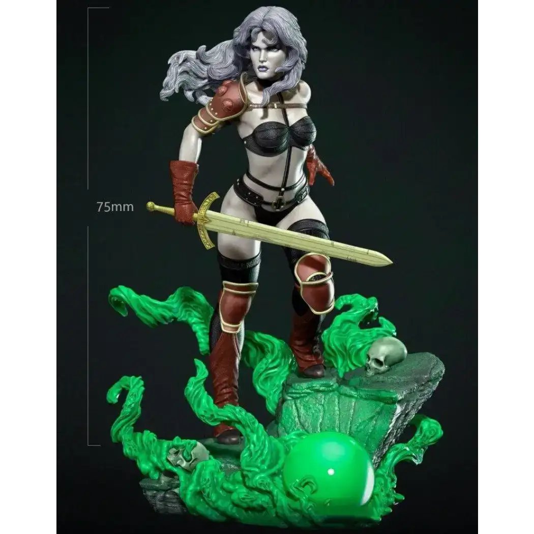 1/24 75mm 3D Print Superhero Model Kit Woman Beautiful Girl Unpainted