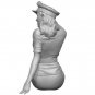 1/16 Resin Model Kit Beautiful Girl Woman US Uniform Pin Up WW2 Pin Up Unpainted