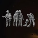 1/35 5pcs Resin Model Kit Modern Fire Team Firemens Unpainted