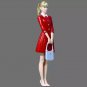 1/12 Resin Model Kit Modern Beautiful Girl in Red Dress Unpainted