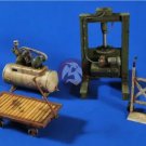 1/35 Resin Model Kit Milling Machine Air Pump Trailer Accessories Unpainted