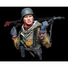 1/10 BUST Resin Model Kit German Soldier Machine Gunner MG-42 WW2 Unpainted