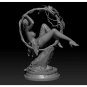 1/24 75mm 3D Print Model Kit Beautiful Girl Woman Forest Warrior Unpainted