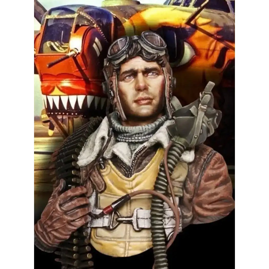 1/10 BUST Resin Model Kit US Air Forces Gunner B-24 WW2 Unpainted