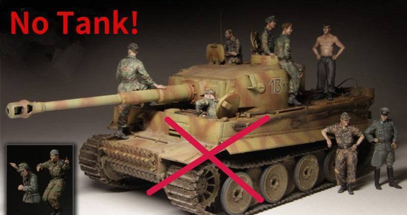 1/35 10pcs Resin Model Kit German Soldiers Tank Crew WW2 Unpainted