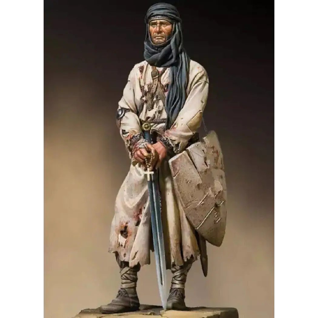 1/18 90mm Resin Model Kit Warrior Medieval Knight Crusader Unpainted
