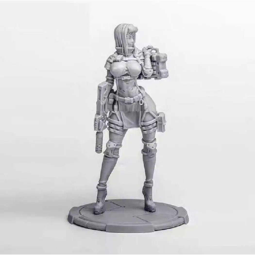 1/24 Resin Cyberpunk Model Kit Beautiful Girl Woman Unpainted