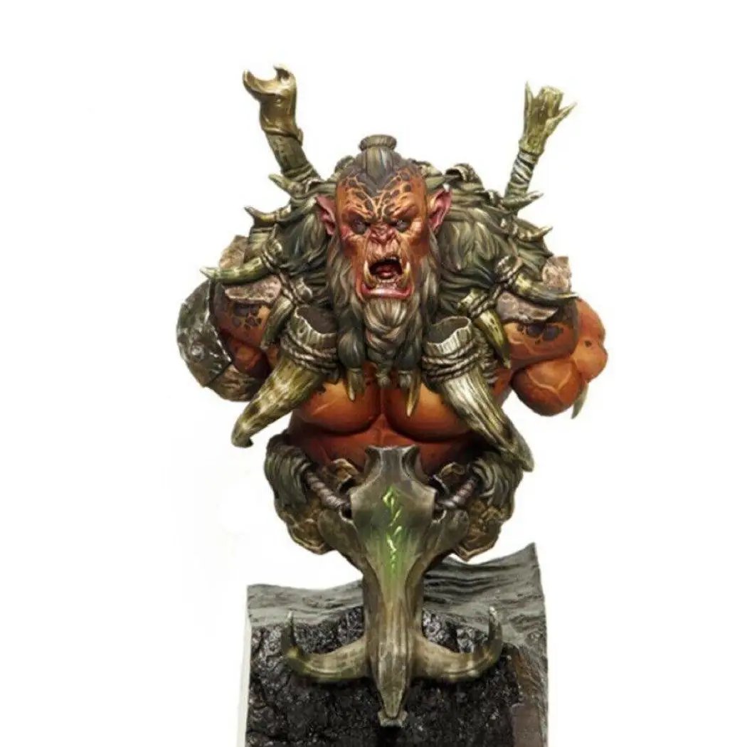 1/10 BUST Resin Model Kit Old Orc Warrior Warcraft Unpainted
