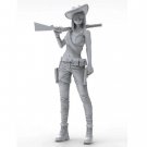 1/35 Resin Model Kit Modern Beautiful Girl Shooter Western Unpainted