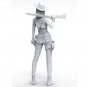 1/35 Resin Model Kit Modern Beautiful Girl Shooter Western Unpainted