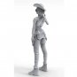 1/35 Resin Model Kit Modern Beautiful Girl Shooter Western Unpainted