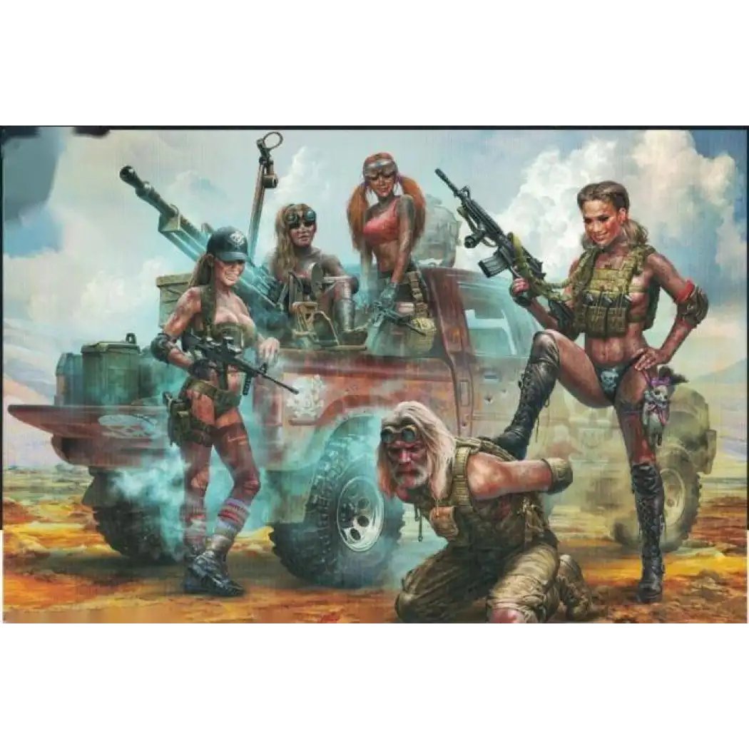 1/35 Resin Model Kit Beautiful Girls Warlike Amazons Post-Apocalypse Unpainted
