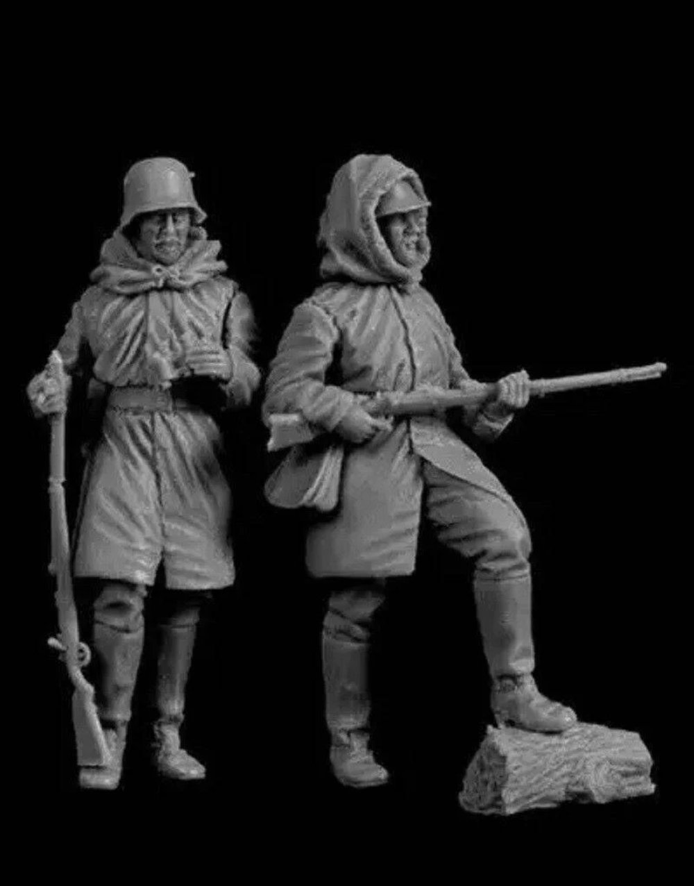 1/35 2pcs Resin Model Kit German Soldiers Snipers WW1 Unpainted