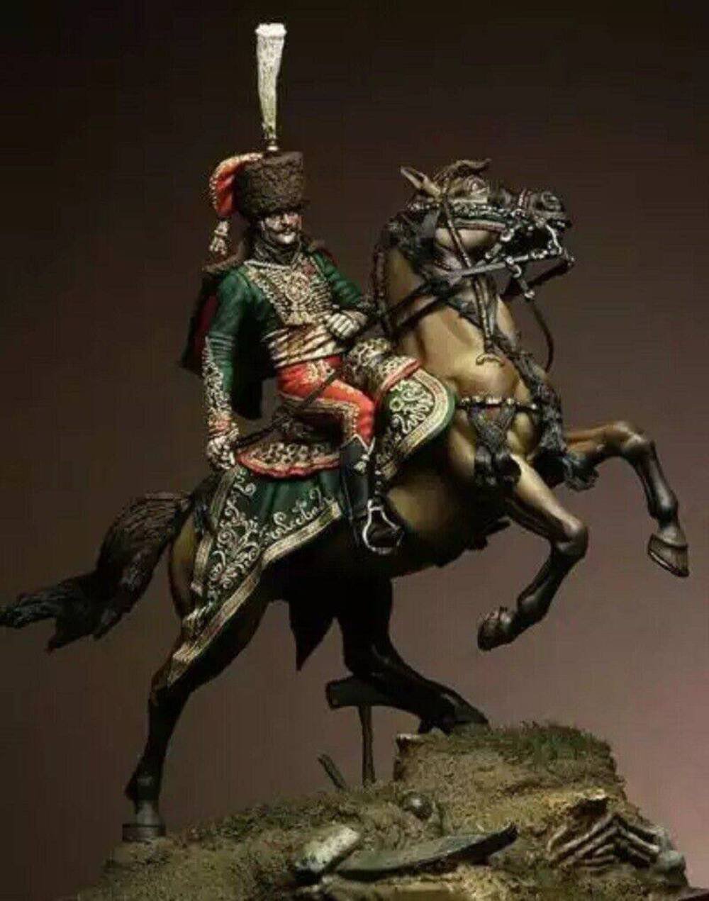 1/32 Resin Model Kit Napoleonic Wars Officer Imperial Guard Horseman Unpainted
