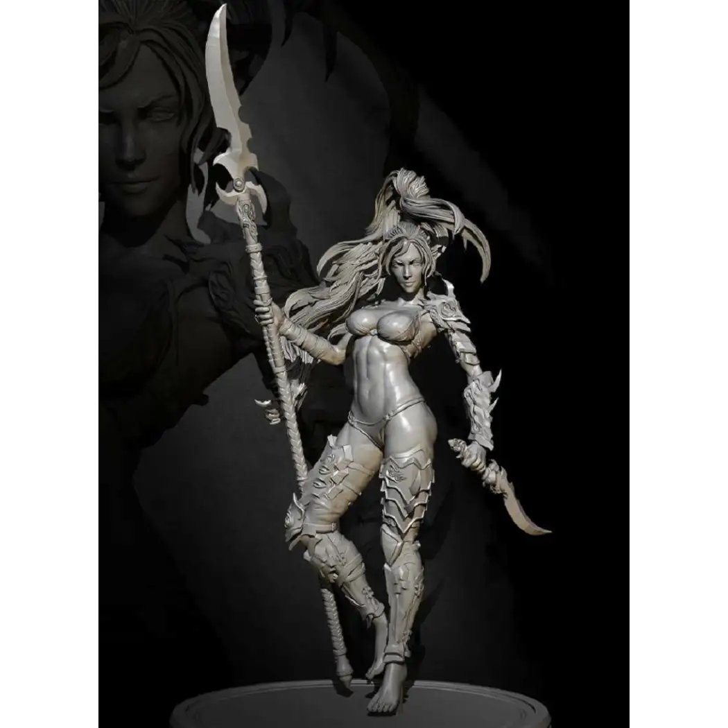 1/24 Resin Model Kit Beautiful Girl Amazon Warrior Unpainted