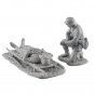 1/35 2pcs Resin Model Kit German Soldiers Wounded on Stretcher WW2 Unpainted