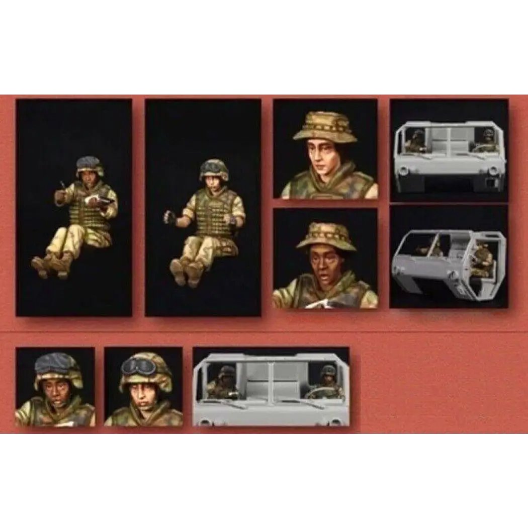 1/35 2pcs Resin Model Kit Modern US Sodliers Driver (no car) Unpainted