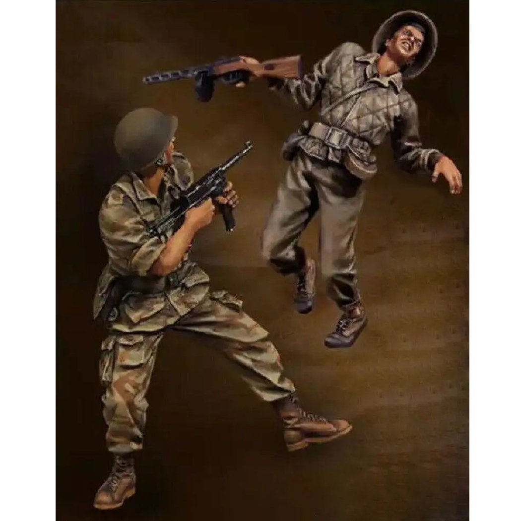 1/35 2pcs Resin Model Kit Vietnam War Soldiers Unpainted