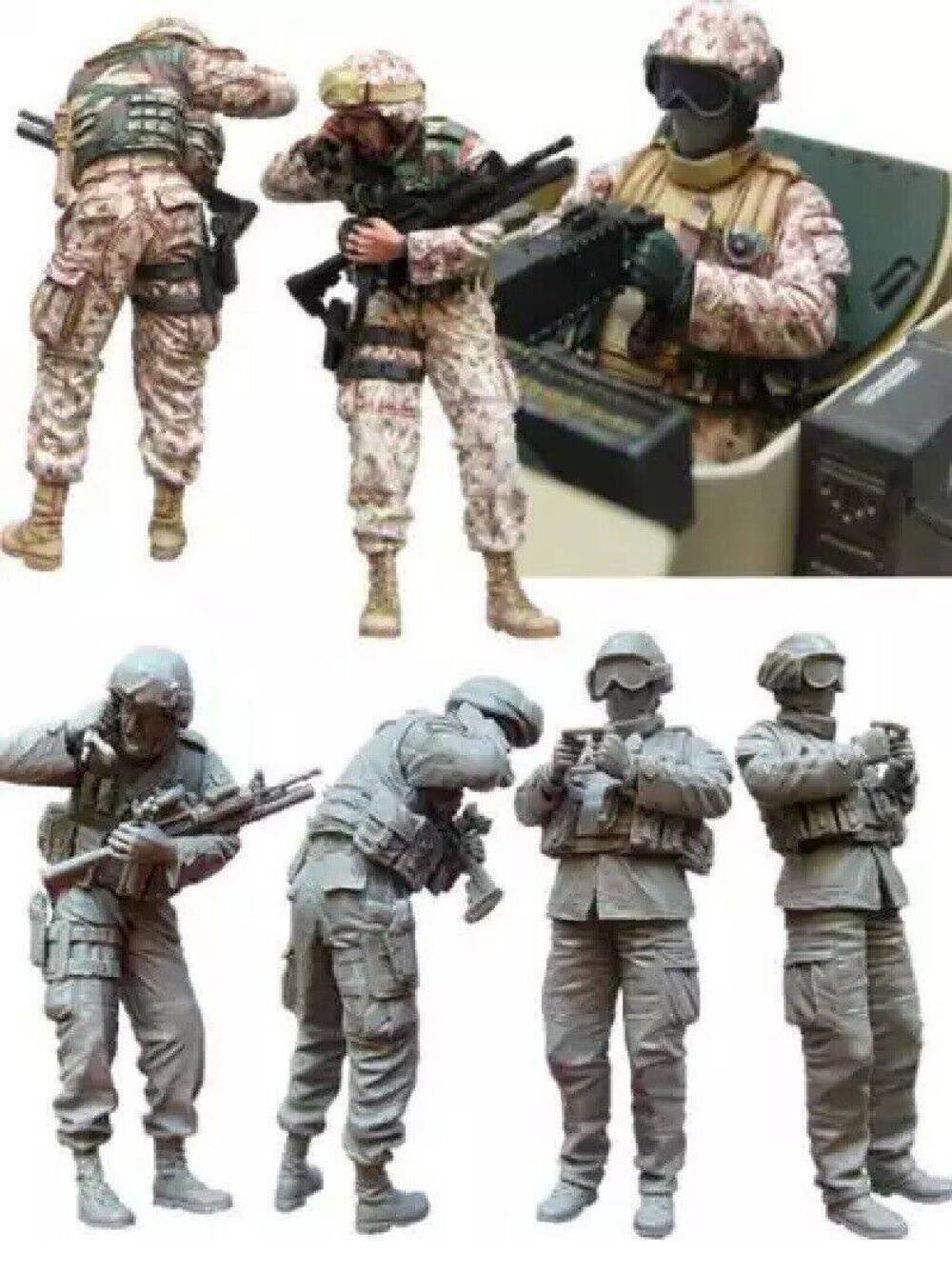 1/35 2pcs Resin Model Kit Modern US Army Soldier Iraq War Unpainted
