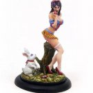 1/32 54mm Resin Model Kit Beautiful Girl & Rabbit Pin Up Unpainted
