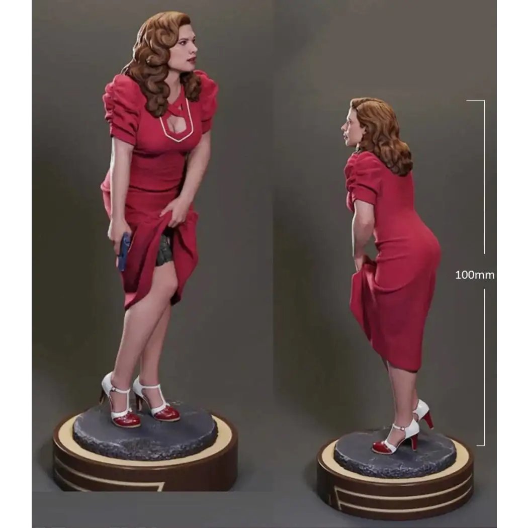 1/18 Resin Model Kit Beautiful Girl Peggy Carter Movie Unpainted