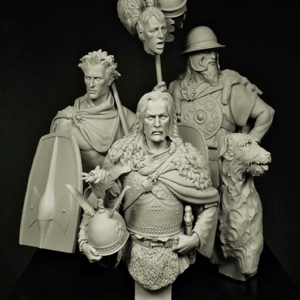 1/12 BUST Resin Model Kit Gaulish Celtic Warriors Barbarians Unpainted
