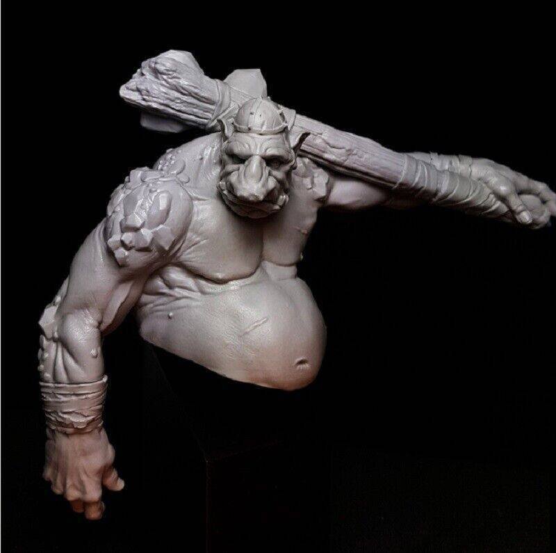 1/10 BUST Resin Model Kit Ogre Troll Warrior Fairy Tales Unpainted