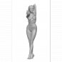 1/24 Resin Model Kit Modern Beautiful Girl Summer Beach Unpainted