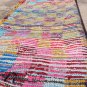 Berber carpet.antique{BOUCHEROUIT}rug woven from old clothes more than 65 years old
