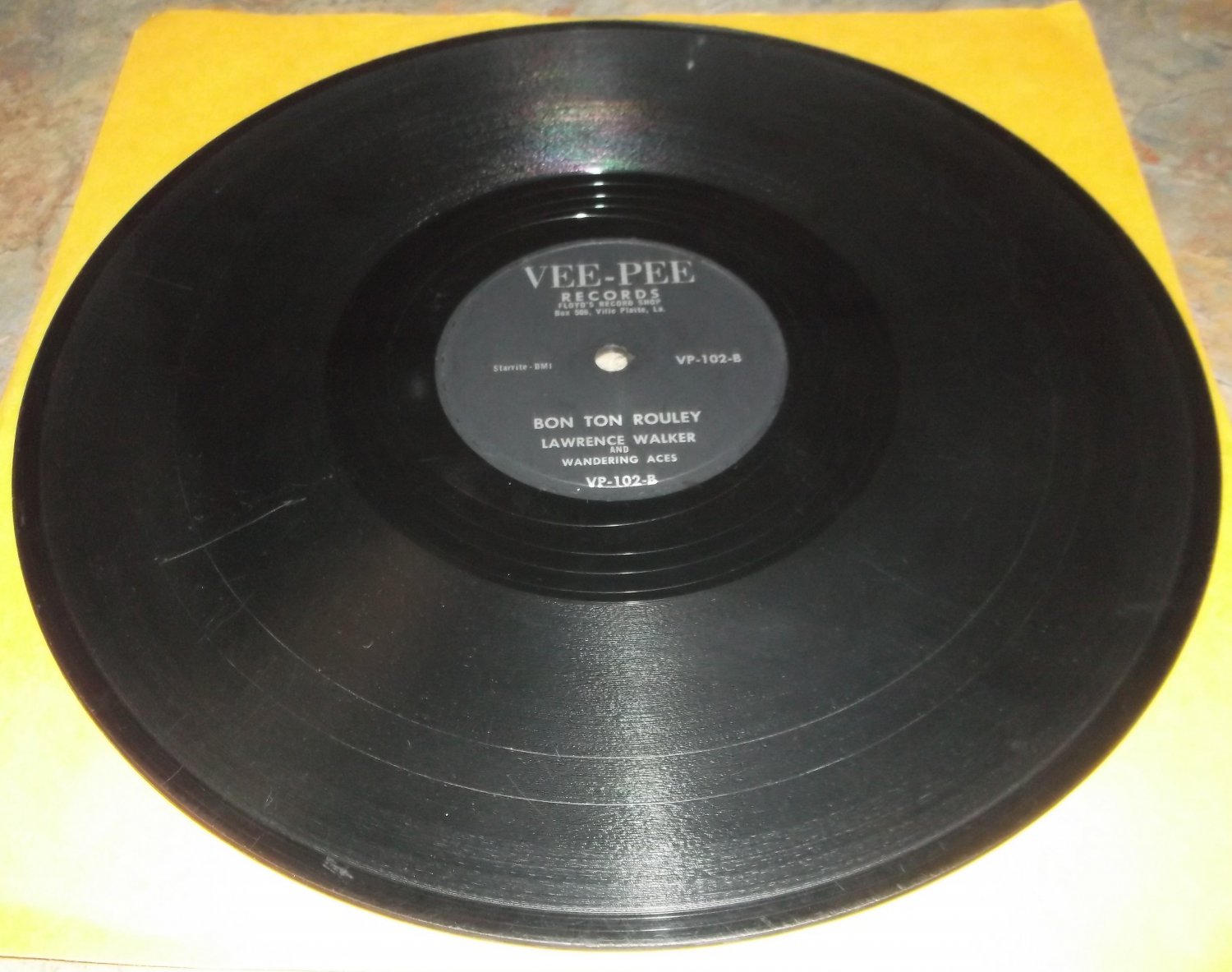 Lawrence Walker Osson Two-Step/Bon Ton Rouley VEE-PEE 102 Cajun Bayou 78